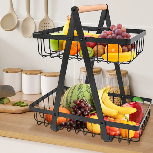 3 & 2-Tier Countertop Fruit Basket - Homes Must Haves