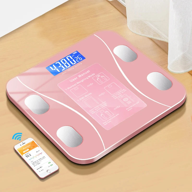 Body Fat Analyser Digital Bathroom Scale - With Smartphone App / Bluetooth-compatible - Homes Must Haves