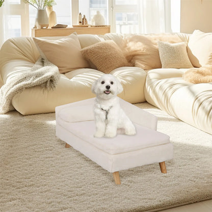 Elevated Waterproof Pet Sofa Bed with Soft Cozy Pad & Sturdy Wood Legs - Homes Must Haves