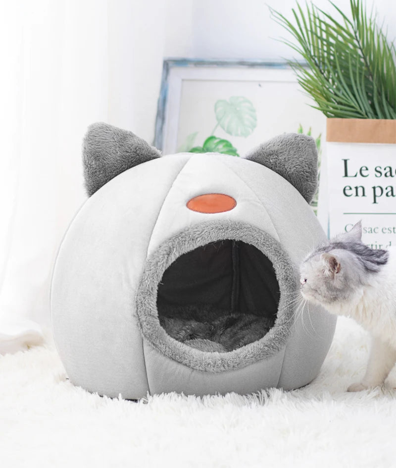 Winter Cat Bed Small Dog House - Cozy Cat Puppy Cave Nest - Homes Must Haves