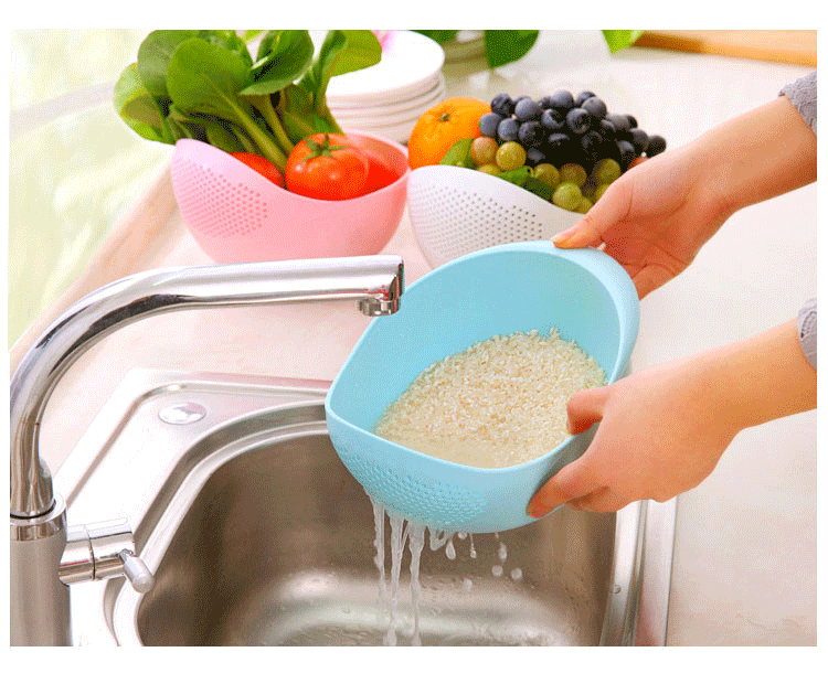 Silicone Colander (Strainer) for Washing Rice, Fruits, Vegetables - Homes Must Haves