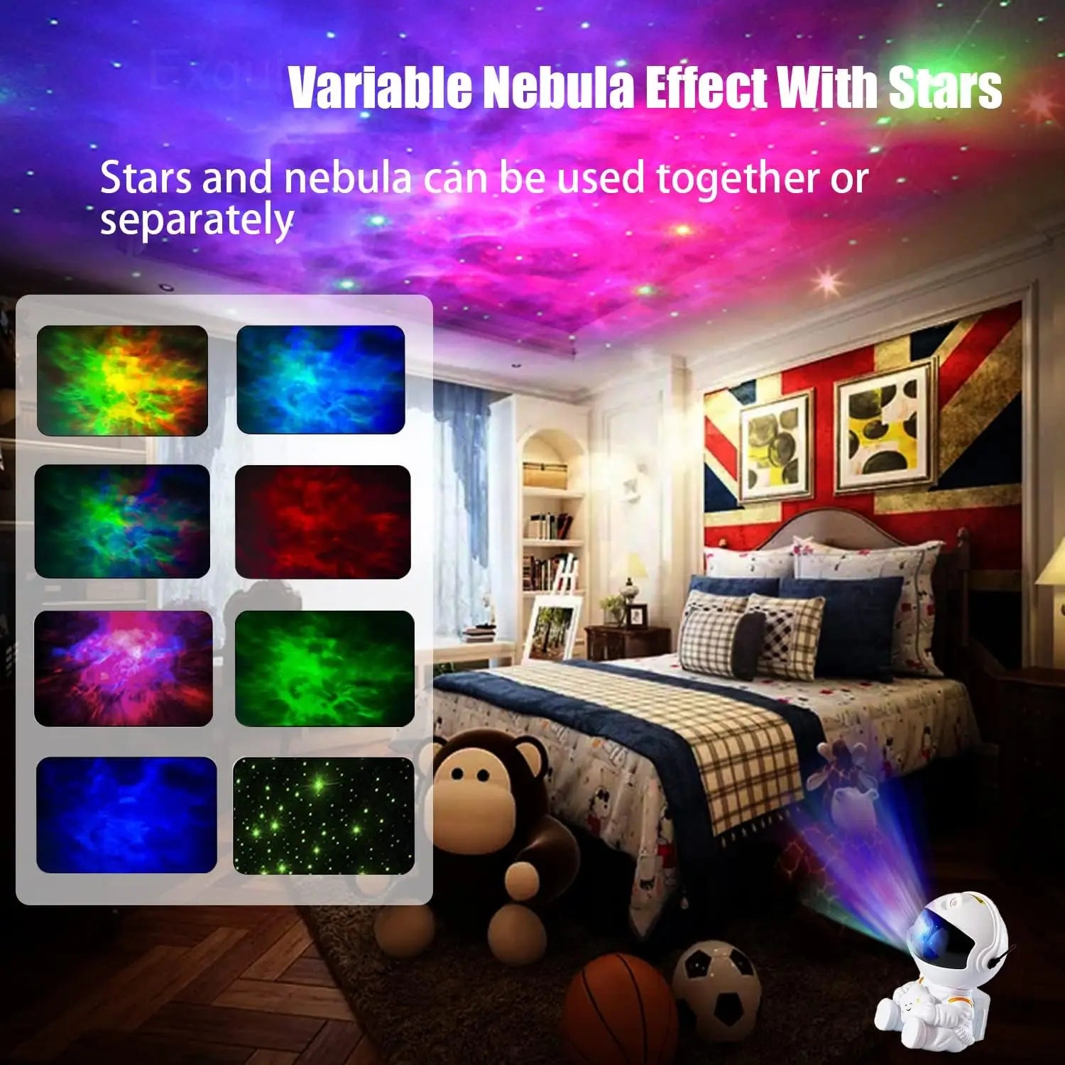 Remote Controlled Astronaut Night Light Nebula Galaxy Projector Star Ceiling Galaxy Lights - Children Bedroom Decoration Gift - Homes Must Haves