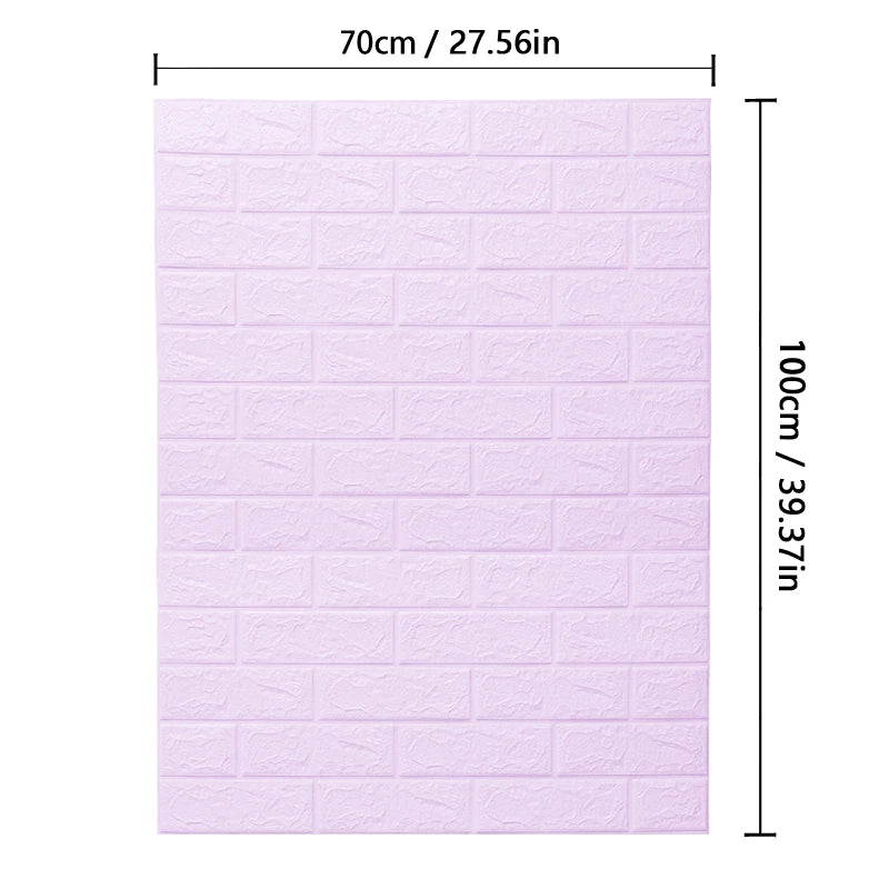 10m 3D Self-Adhesive Wallpaper Continuous Waterproof Brick Wall Stickers - Homes Must Haves