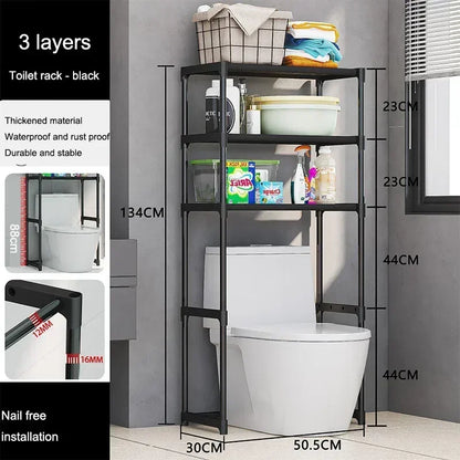 Multi-Layer Floor Standing Over the Toilet / Washer Storage Rack - Homes Must Haves