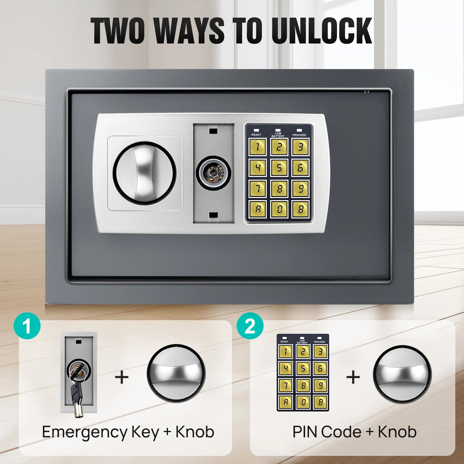 Home Storage Digital Security Box 8.5L - 2 Keys - Homes Must Haves