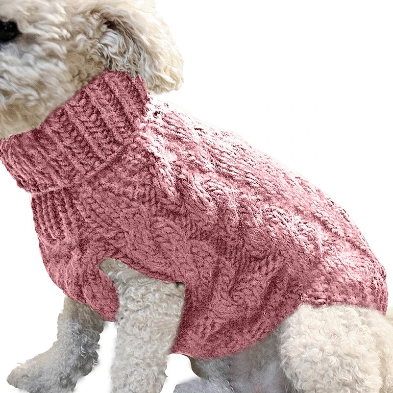 Puppy Dog Turtleneck Sweaters Teddy Jacket for Small Medium Dogs for Winter - Soft Yorkie Coat - Homes Must Haves