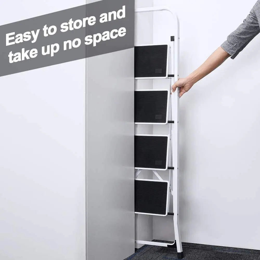 2-4 Steps Ladder Portable Foldable Anti Slip Feet for Indoor Outdoor Use - Homes Must Haves