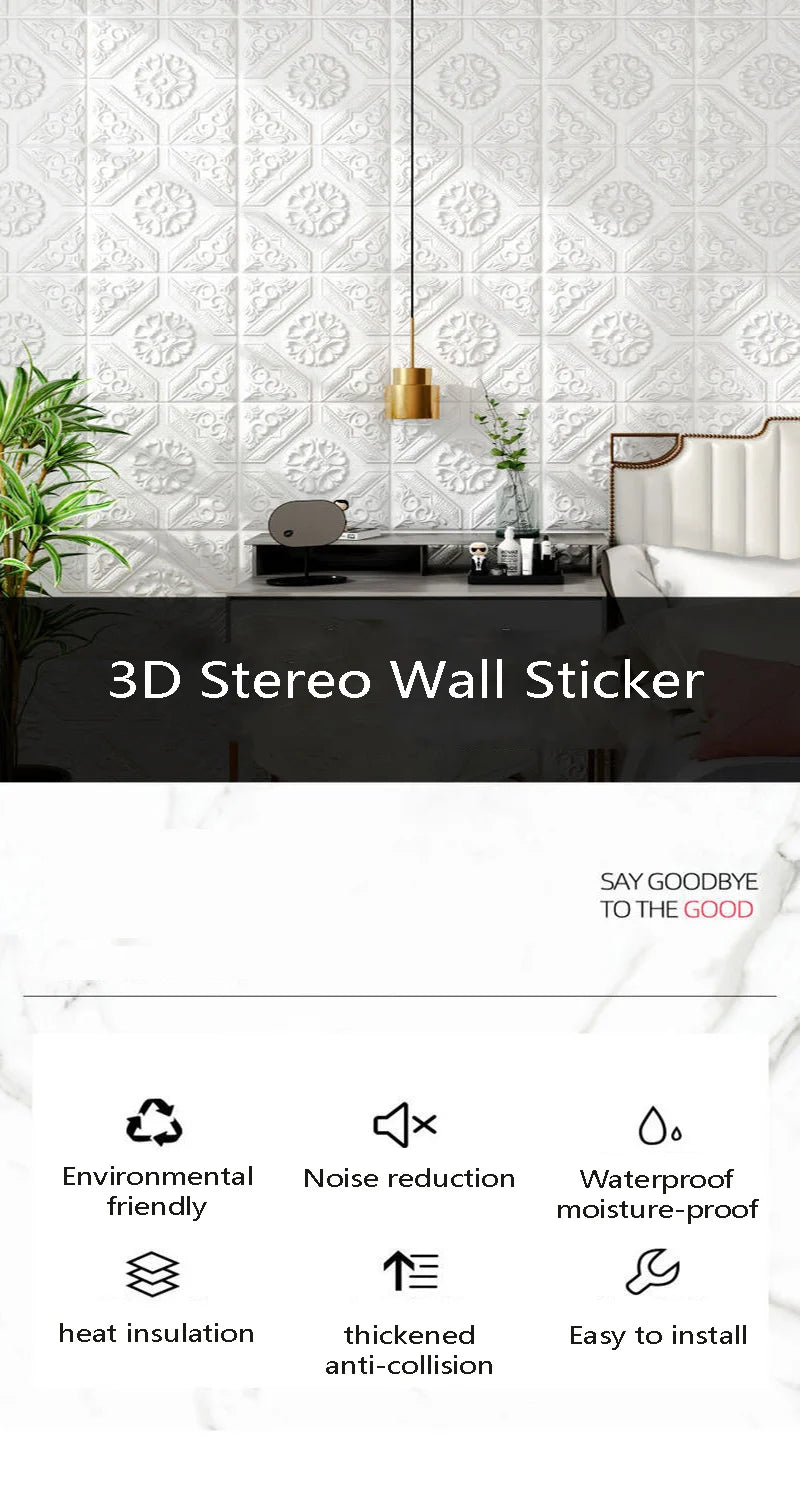 3D Warm Room Decor - Self-adhesive Wall Stickers - 70cm*70cm - Homes Must Haves