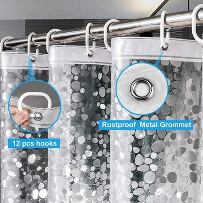 PEVA Pebble Shower Curtain - Homes Must Haves