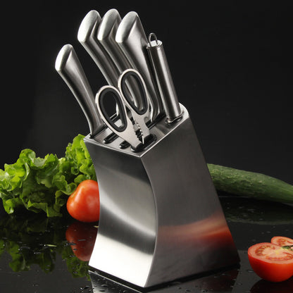 Stainless Steel Knife Block Storage Rack Knife Holder Knife - Homes Must Haves