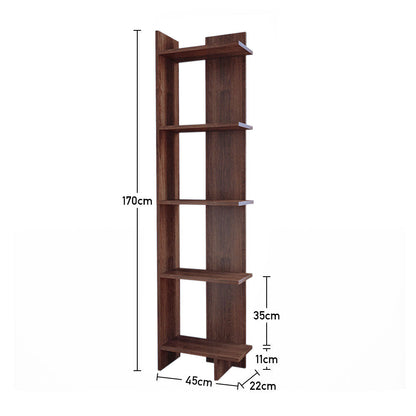 Modern 5-Tier Corner Bookshelf Shelf Unit - Homes Must Haves